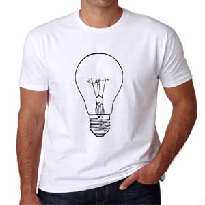 bulb election round neck t-shirt
