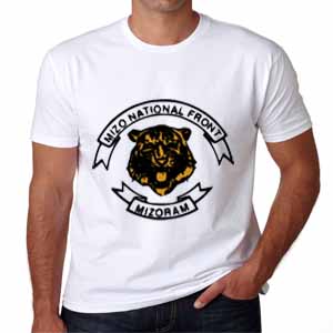 mizo national front round neck t-shirt