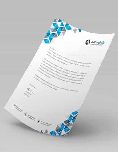 manufacturer letterhead